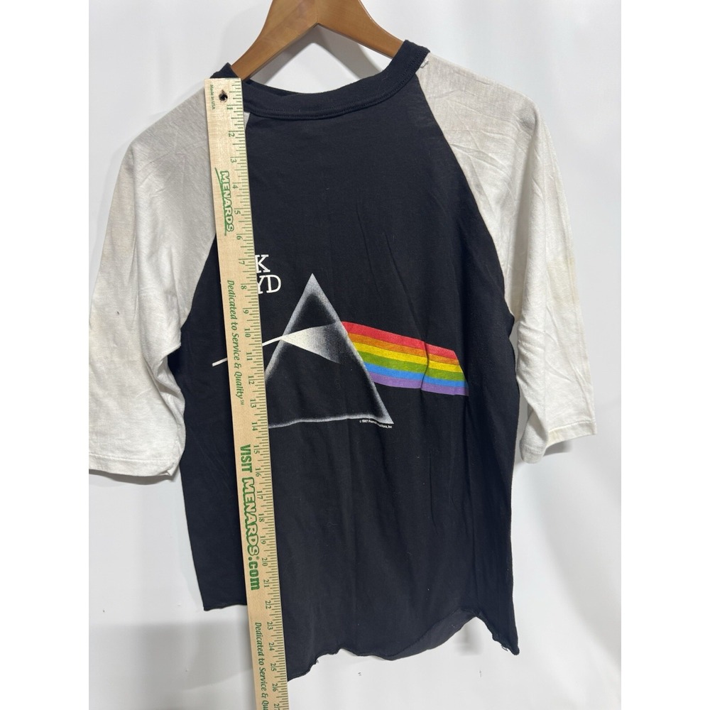 Vintage 1987 Tour Pink Floyd RARE 3/4 Sleeve T Shirt L Made In USA Fast Shipping - Picture 5 of 10